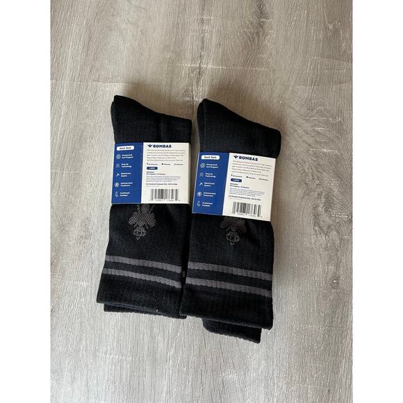 Bombas Calf Socks Two Pair, in black, Unisex size large, NWT - Picture 3 of 4